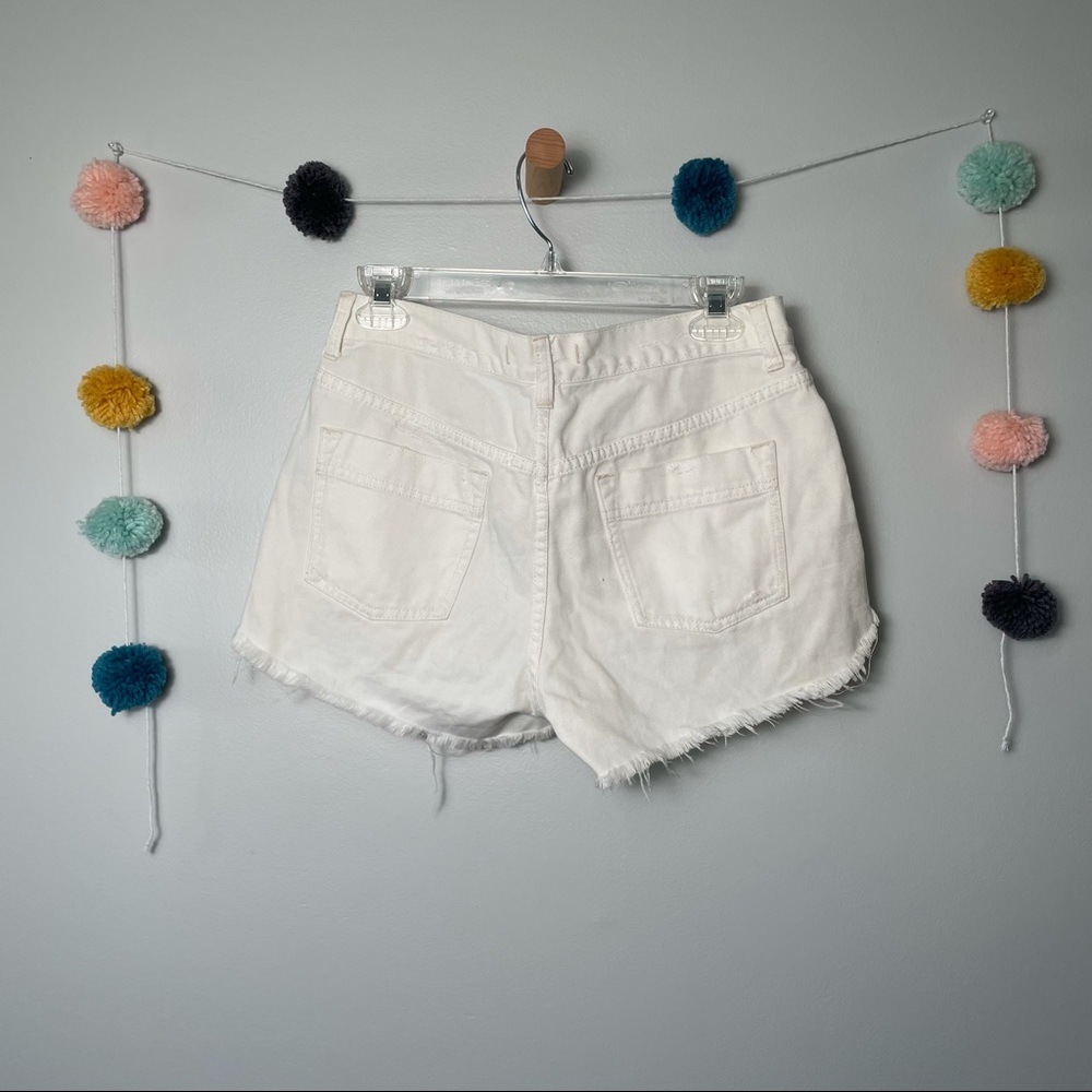 Free People Tulum Ivory Denim Shorts - Picture 6 of 8